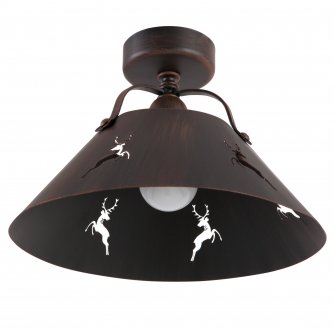 Deckenlampe mit 30cm Durchmesser, Motiv Hirsch