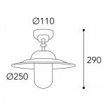 Messing-Deckenlampe fr Auen