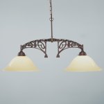 Zweiflammige Jugendstil-Lampe OTTO zur Tischbeleuchtung