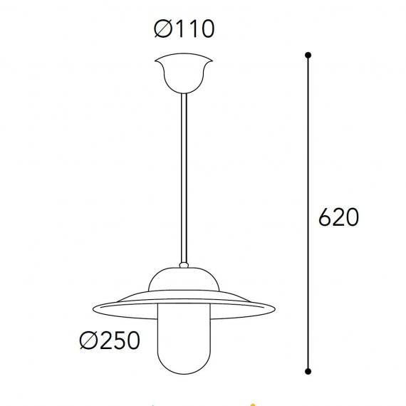 Auen-Pendellampe mit Stab- oder Ketten-Halterung