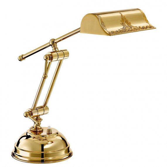 Klavierlampe aus Messing in Gold glnzend