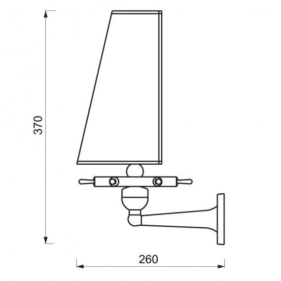 Kleine Rustica-Wandlampe mit Steuerrad-Halterung